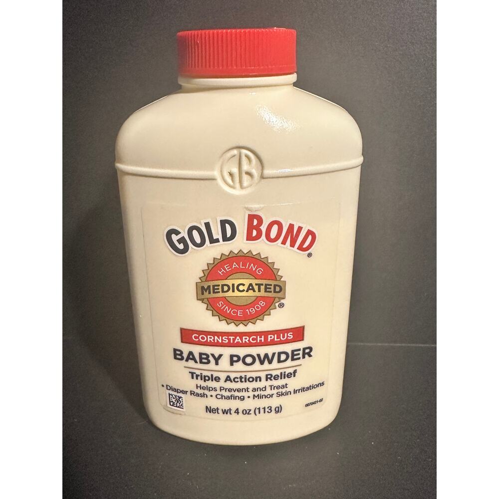 NOS Gold Bond Medicated Baby Powder Cornstarch Plus Full unsealed